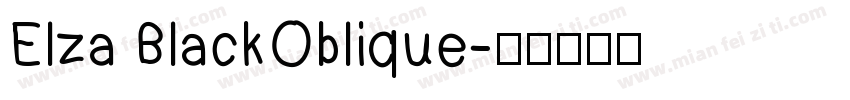 Elza BlackOblique字体转换